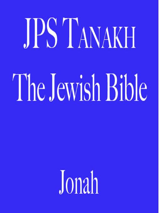 Title details for Jonah by The Jewish Publication Society - Wait list